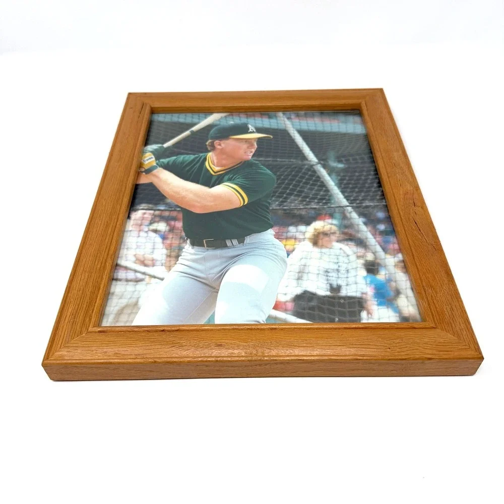 Mark McGwire 1988 Oakland Athletics Framed Photo Batting Cage 9.5x11.5 In